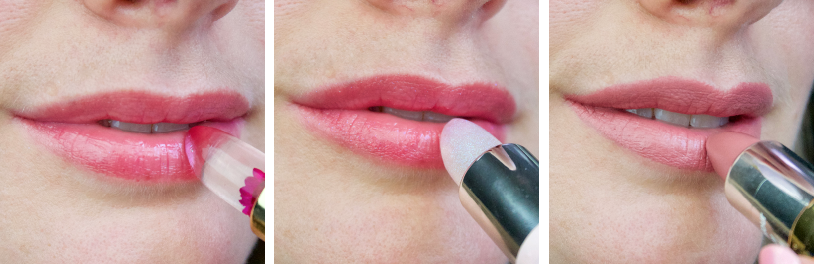 swatches op lippen Winky Lux lip producten