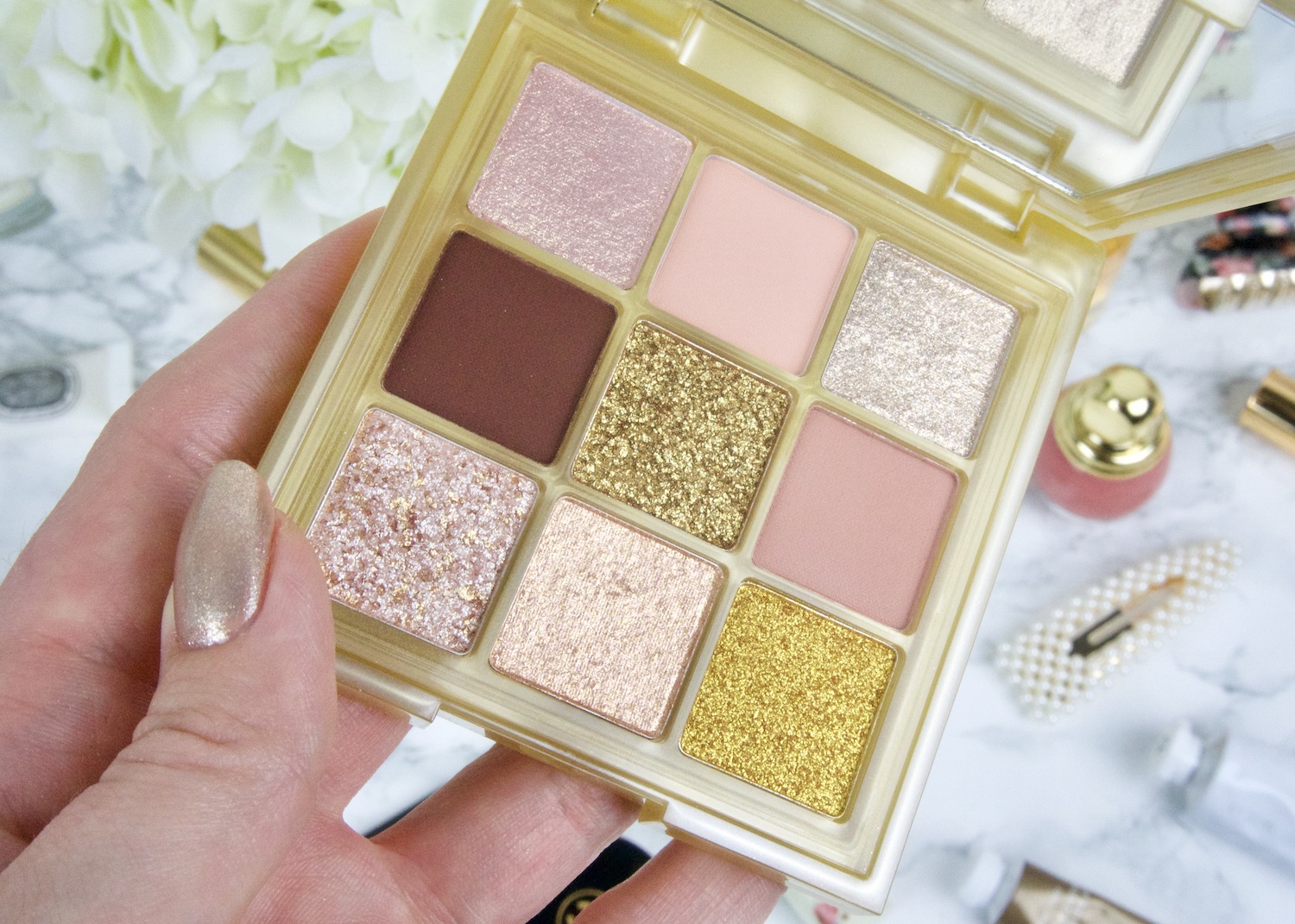 Huda Beauty Gold Obsessions Palette productfoto dichtbij