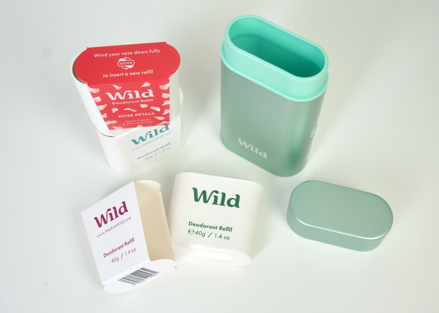 Wild deodorant met refill en sleeve