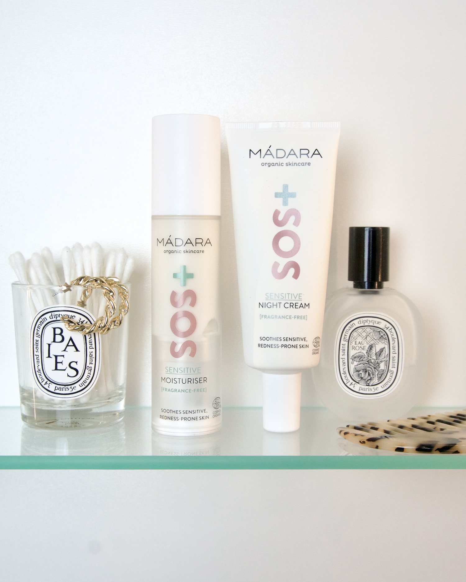 Mádara SOS + Sensitive moisturizer en nachtcrème